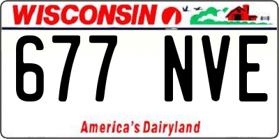 WI license plate 677NVE