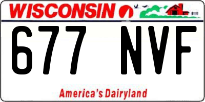 WI license plate 677NVF