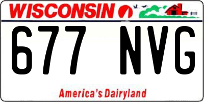 WI license plate 677NVG