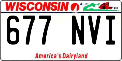 WI license plate 677NVI