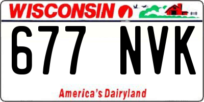 WI license plate 677NVK