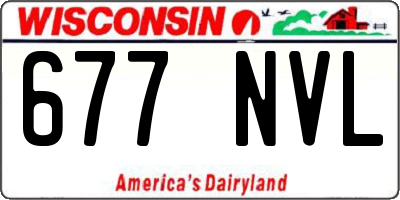 WI license plate 677NVL