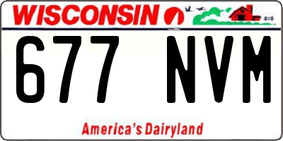 WI license plate 677NVM