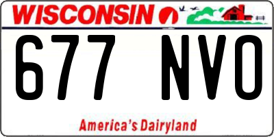 WI license plate 677NVO