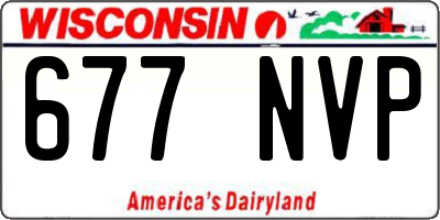 WI license plate 677NVP
