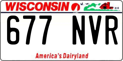 WI license plate 677NVR