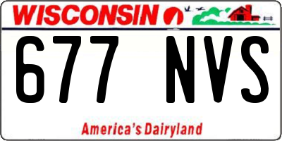 WI license plate 677NVS