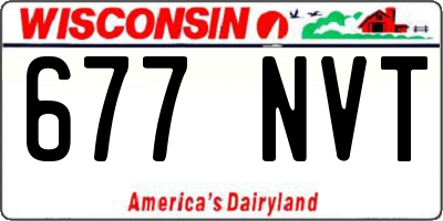 WI license plate 677NVT
