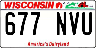 WI license plate 677NVU