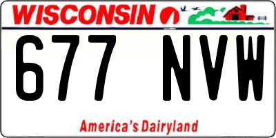 WI license plate 677NVW