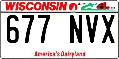 WI license plate 677NVX