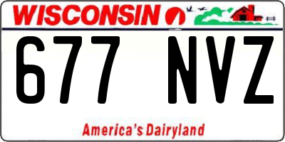 WI license plate 677NVZ