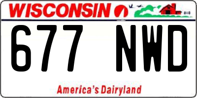 WI license plate 677NWD