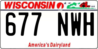 WI license plate 677NWH