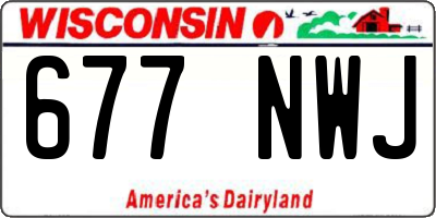 WI license plate 677NWJ