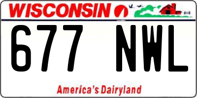 WI license plate 677NWL