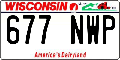 WI license plate 677NWP