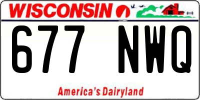 WI license plate 677NWQ