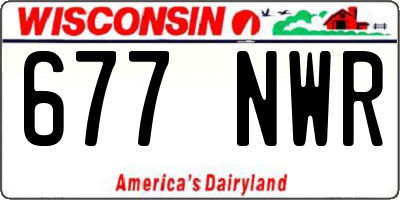 WI license plate 677NWR