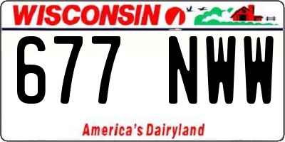 WI license plate 677NWW