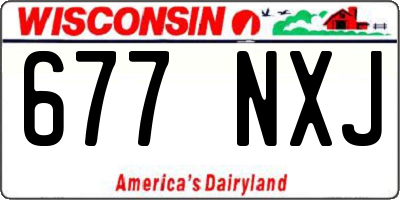 WI license plate 677NXJ