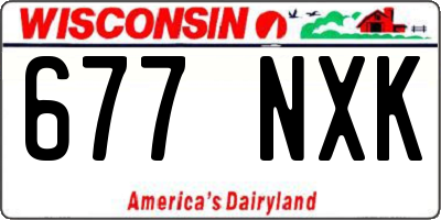 WI license plate 677NXK