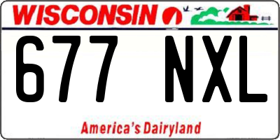 WI license plate 677NXL