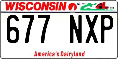 WI license plate 677NXP