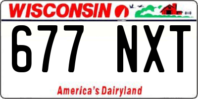 WI license plate 677NXT