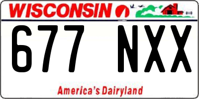 WI license plate 677NXX