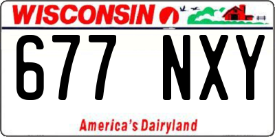 WI license plate 677NXY