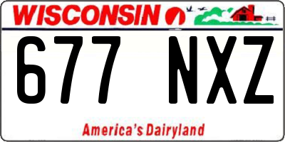 WI license plate 677NXZ