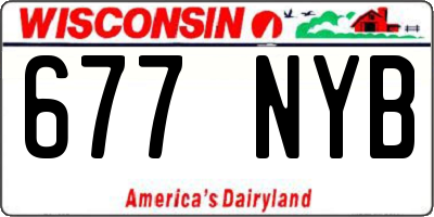WI license plate 677NYB