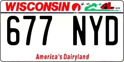 WI license plate 677NYD