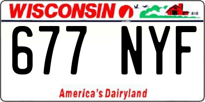 WI license plate 677NYF