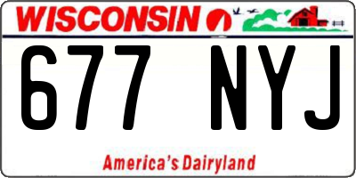 WI license plate 677NYJ