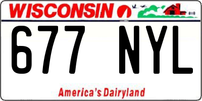 WI license plate 677NYL