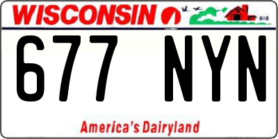 WI license plate 677NYN