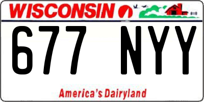 WI license plate 677NYY