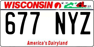 WI license plate 677NYZ