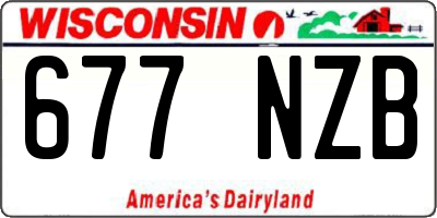 WI license plate 677NZB