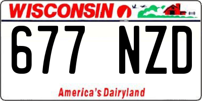 WI license plate 677NZD