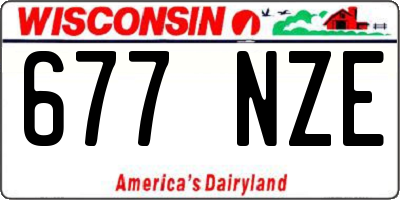 WI license plate 677NZE