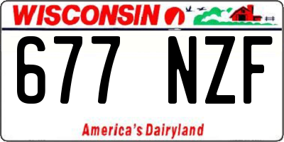 WI license plate 677NZF