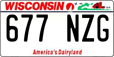 WI license plate 677NZG