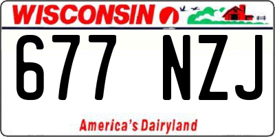 WI license plate 677NZJ