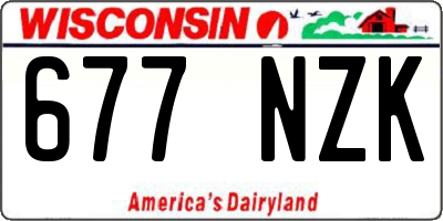 WI license plate 677NZK