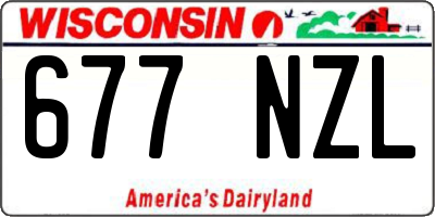 WI license plate 677NZL