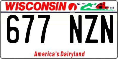 WI license plate 677NZN