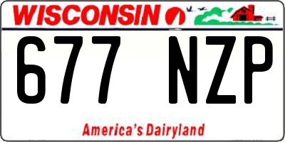 WI license plate 677NZP